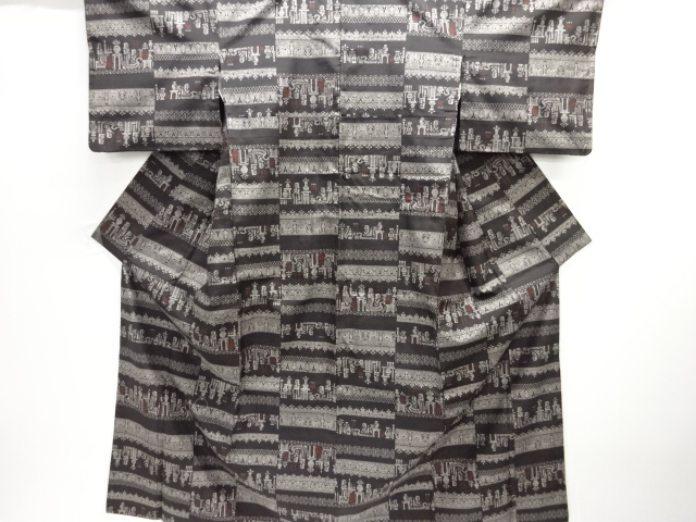 Japanese Kimono / Tsumugi Omeshi Silk